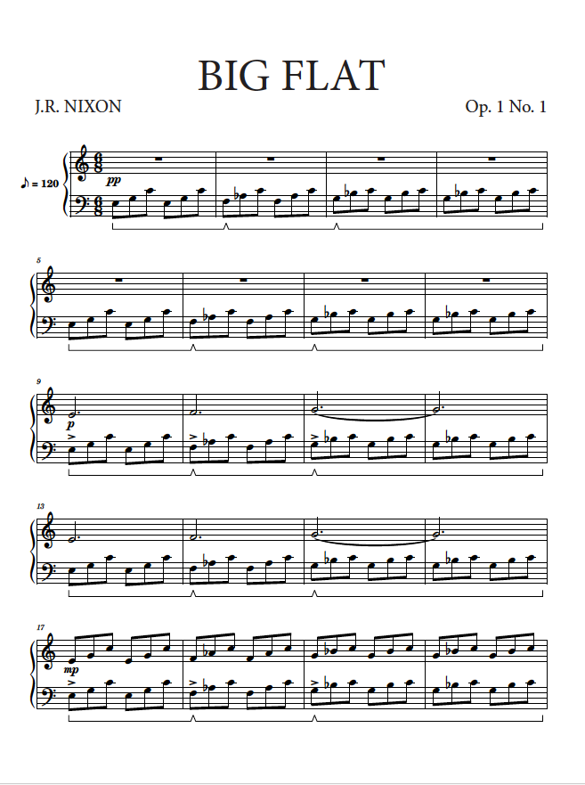 Big Flat - J.R Nixon Official Sheet Music