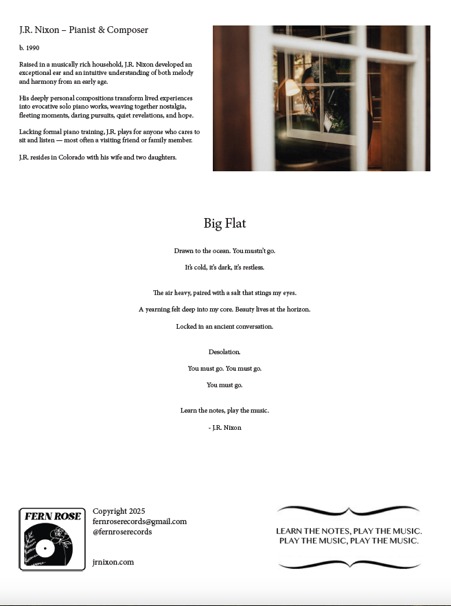 Big Flat - J.R Nixon Official Sheet Music